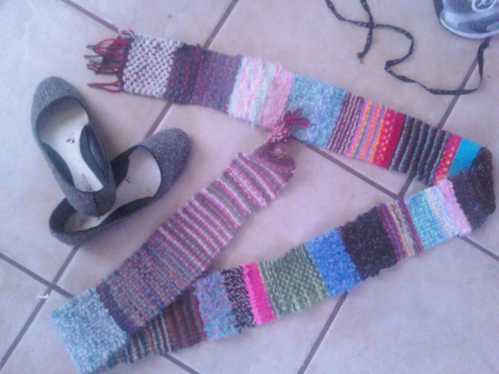 recycled yarn scarf