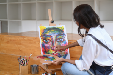 How can I create my own custom artwork for my home