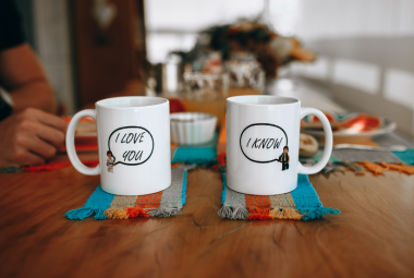 Custom-designed mugs